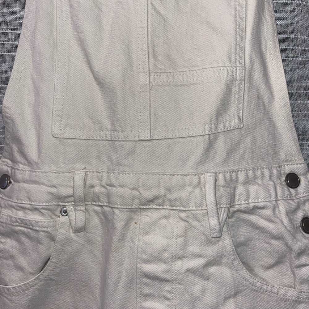 GOOD AMERICAN Good 90s Overalls - Size 4 / 27 - Small (Color: Bone) - Picture 4 of 8